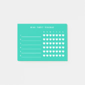 Groene Mini Habit Tracker Sticky Notes (Voorkant)