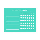 Groene Mini Habit Tracker Sticky Notes