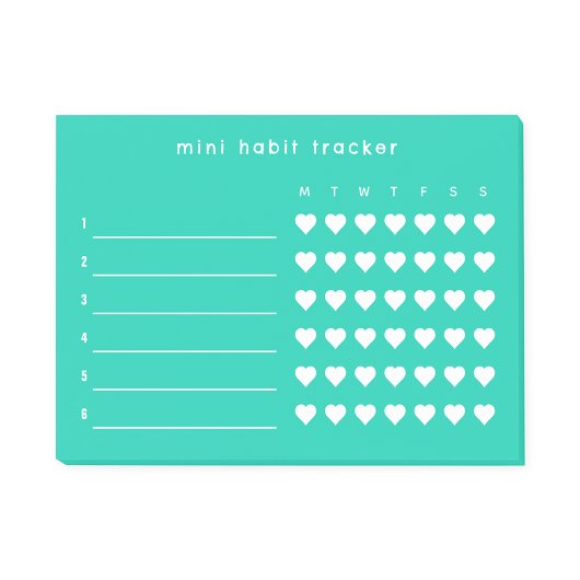 Groene Mini Habit Tracker Sticky Notes