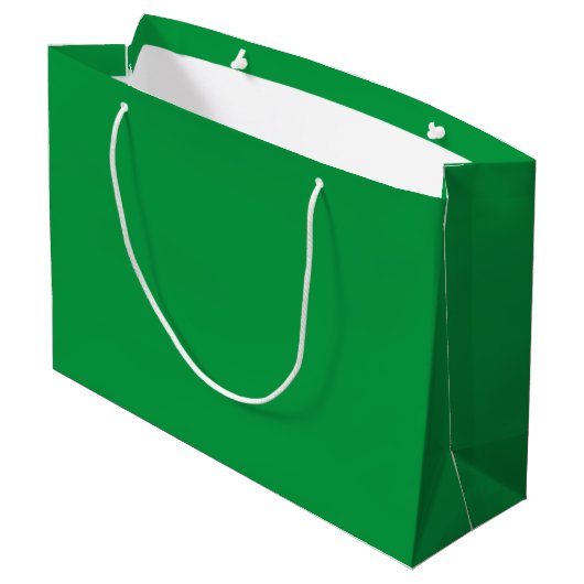Groene, minimale elegante vaste stof groot cadeauzakje (Achterkant Gekanteld)