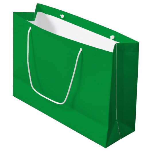 Groene, minimale elegante vaste stof groot cadeauzakje (Voorkant Gekanteld)