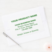 Groene minimale vlekken op witte teksten rechthoekige sticker (Envelop)