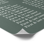 Groene minimale weduwenkaart poster (Hoek)