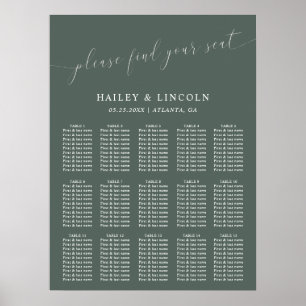 Groene minimale weduwenkaart poster