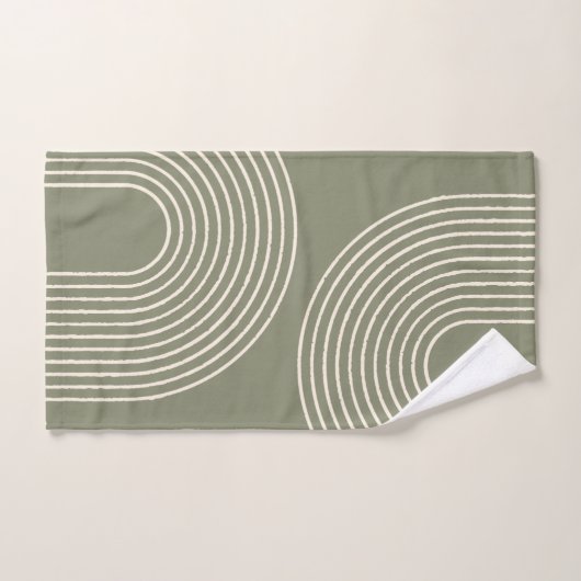 Groene minimalistisch leger bad handdoek (Handdoek)