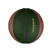 Groene minimalistische aangepaste naam basketbal (Verticaal)