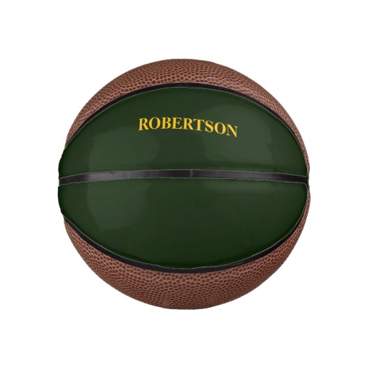 Groene minimalistische aangepaste naam basketbal (Voorkant)