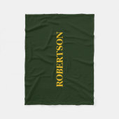 Groene minimalistische aangepaste naam fleece deken (Voorkant)