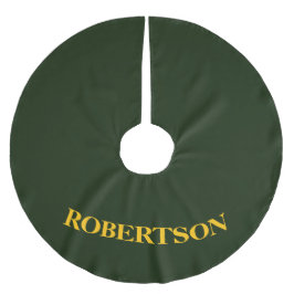 Groene minimalistische aangepaste naam kerstboom rok