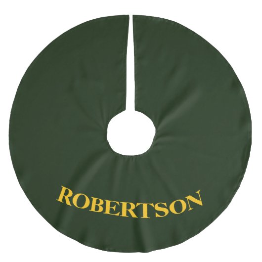 Groene minimalistische aangepaste naam kerstboom rok (Voorkant)