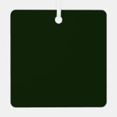 Groene minimalistische aangepaste naam  metalen ornament (Achterkant)