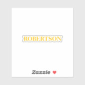 Groene minimalistische aangepaste naam  sticker (Vel)