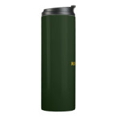 Groene minimalistische aangepaste naam thermosbeker (Gedraaid links)