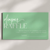 Groene minimalistische Baby showers luierloof Informatiekaartje
