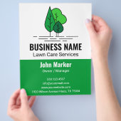 Groene Minimalistische Boom Landschapsarchitectuur Flyer (Hand)