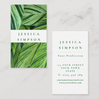 Groene Minimalistische Botanica Visitekaartje