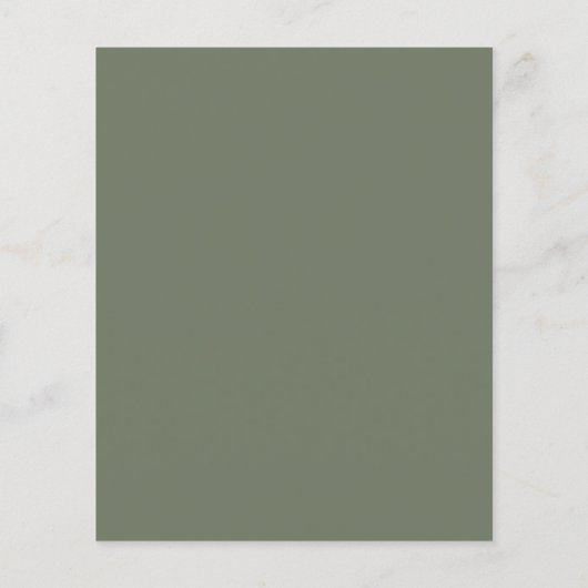 Groene minimalistische Botanicals bruiloft Bedankt (Achterkant)