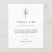 Groene minimalistische Botanicals bruiloft Bedankt (Voorkant)