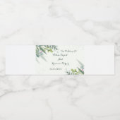 Groene minimalistische elegante bruiloft gunsten r waterfles etiket (Enkel label)