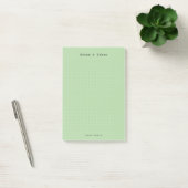 Groene minimalistische en gepersonaliseerde retro  post-it® notes (Kantoor)
