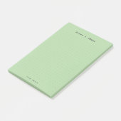 Groene minimalistische en gepersonaliseerde retro  post-it® notes (Schuin)