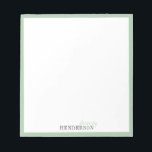 Groene minimalistische gepersonaliseerde kantoorbe notitieblok<br><div class="desc">Elegant modern,  minimalistisch typografie-design met lichtgroene en donkergrijze kleur,  eenvoudig en stijlvol. geweldig professioneel gepersonaliseerd kantoorbenodigdheden. Alle overeenkomende stukken in collectie bekijken</div>