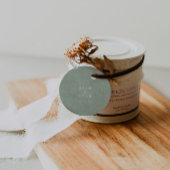 Groene minimalistische kalligrafie Weddenschap Har Bedankjes Labels