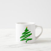 Groene minimalistische kerstboom Doodle Espresso Kop (Rechts)