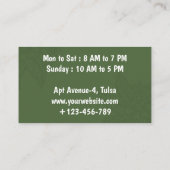 Groene minimalistische koffie loyaliteit Kaart Klantenkaartje (Achterkant)