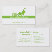 Groene minimalistische landschapsarchitectuur, gra visitekaartje (Voorkant / Achterkant)