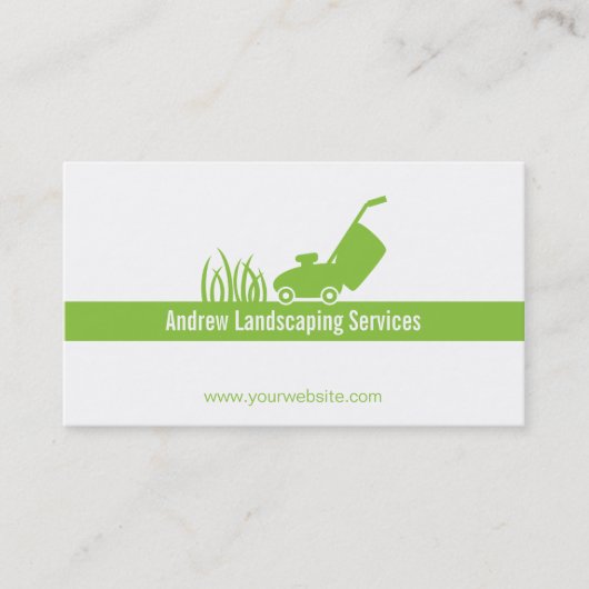 Groene Minimalistische Landschapsdiensten, Grasmaa Visitekaartje (Voorkant)