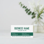 Groene minimalistische moderne QR-code Visitekaartje (Staand voorkant)