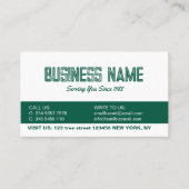 Groene minimalistische moderne QR-code Visitekaartje (Voorkant)