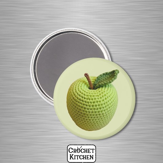 Groene minimalistische oma fruit haakappel magneet
