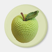 Groene minimalistische oma fruit haakappel magneet (Voorkant)