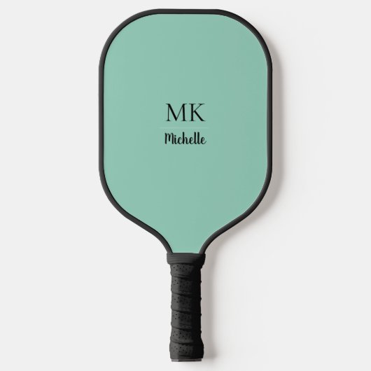 Groene Minimalistische Pickleball Paddle met Naam (Voorkant)