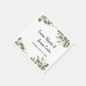 Groene Minimalistische Script Trouwservetten Servet (Hoek)