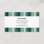 Groene minimalistische strips handgemaakt kortingskaartje (Achterkant)