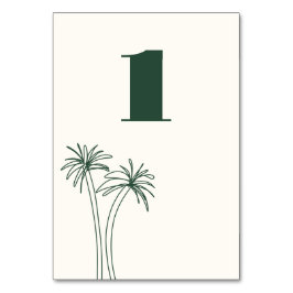 Groene minimalistische tropen bruiloft kaart