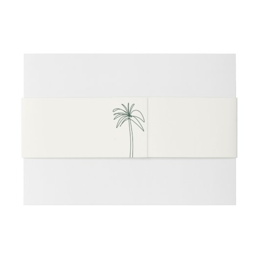 groene minimalistische tropen uitnodigingen wikkel (Achterkant Voorbeeld)