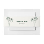 groene minimalistische tropen uitnodigingen wikkel (Voorkant Voorbeeld)