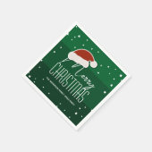 Groene minimalistische typografie Vroegere kerst Servet (Hoek)