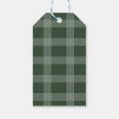 Groene minimalistische vintage kerstboom vakantie cadeaulabel (Achterkant)