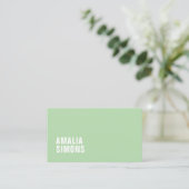 Groene minimalistische Visitekaartjes (Staand voorkant)