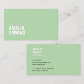 Groene minimalistische Visitekaartjes (Voorkant / Achterkant)