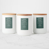 Groene minimalistische waterdichte cosmetica fles  voedselcontainer etiket (Flessen)