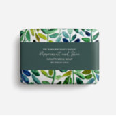 Groene Minimalistische Zeep Buikband Uitnodigingen Wikkel