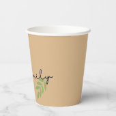 groene minimilist papieren bekers (Achterkant)