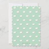 Groene Mint Little Lamb Baby shower by Mail Kaart (Achterkant)