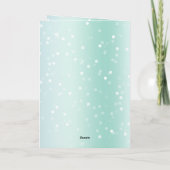 Groene Mint Ombre Confetti Hert Kerstmis Kaart (Achterkant)